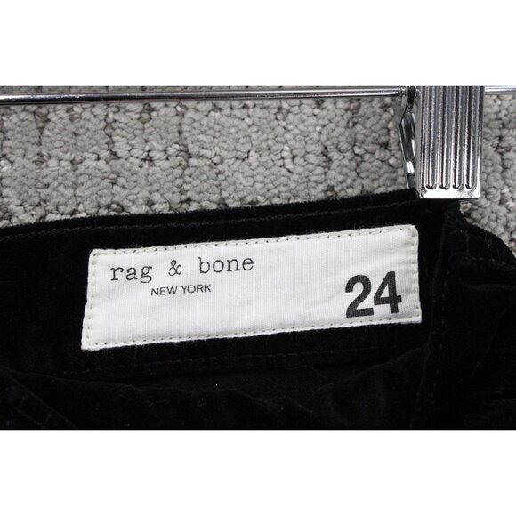 Rag & Bone Velvet Dive Mini Skirt Womens Size 24 Black Solid Casual Cotton - Picture 4 of 7